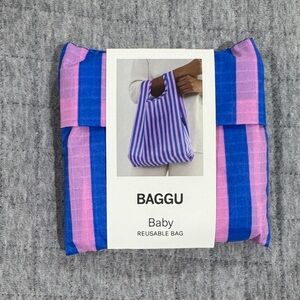 BAGGU Baby Bag - Vibrant Blue and Pink Stripes